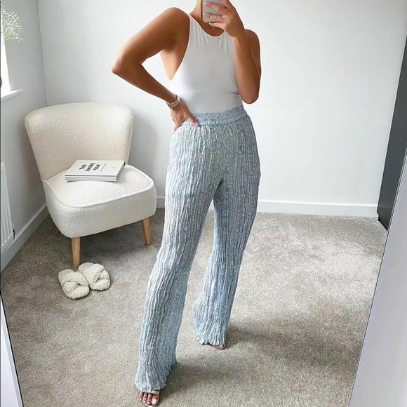 ZARA BNWT Wrinkle-Look Printed Pants - Picture 1 of 6
